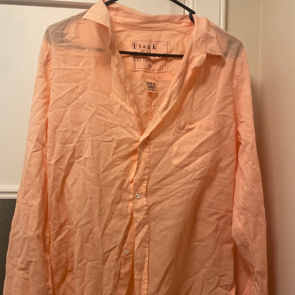 Frank & Eileen peach long sleeve top